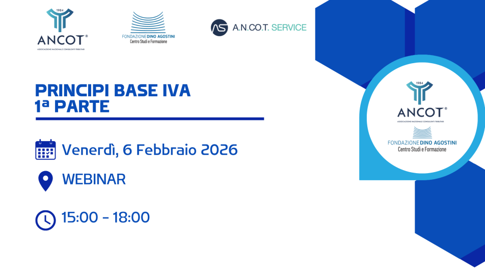 PRINCIPI BASE IVA – 1ª PARTE